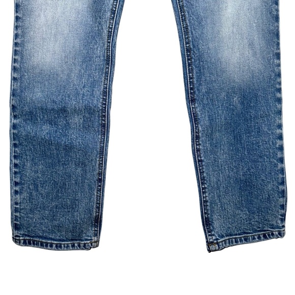 NEW KANCAN Baggy Fit Stretch Ankle Jeans High Rise Button Fly Acid Wash Size 25 - Picture 7 of 13